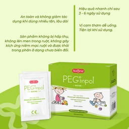 Bột nhuận tràng Buona Peginpol (20 gói x 5g) cải thiện tình trạng táo bón cho trẻ từ 6 tháng tuổi
