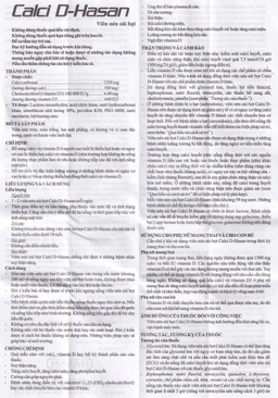 Viên sủi Calci D-Hasan điều trị loãng xương, bổ sung Canxi và Vitamin D (18 viên)