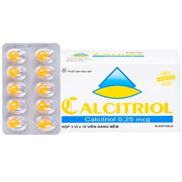 Thuốc Calcitriol Hà Tây điều trị loãng xương (3 vỉ x 10 viên)