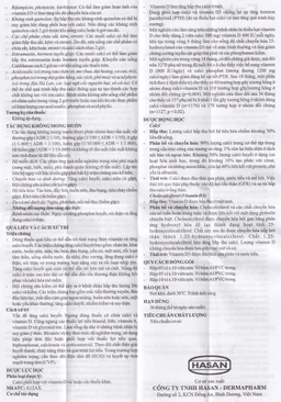 Thuốc Caldihasan 1250mg/125IU Hasan phòng và điều trị thiếu hụt vitamin D, canxi (3 vỉ x 10 viên)