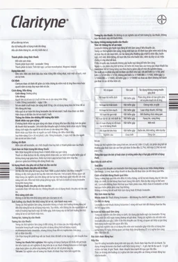 Thuốc Clarityne 10mg Bayer giảm các triệu chứng do viêm mũi dị ứng và mày đay mạn tính vô căn (1 vỉ x 10 viên)
