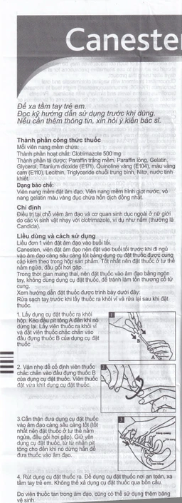 Viên đặt âm đạo Canesten 1 Day 500mg Bayer điều trị viêm âm đạo và cơ quan sinh dục ngoài (1 vỉ x 1 viên)