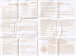 Cao Sao Vàng OPC điều trị cảm cúm, nhức đầu (10 gói x 4g)