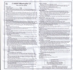 Thuốc Cardicor Mekophar 2.5 điều trị tăng huyết áp, đau thắt ngực (3 vỉ x 10 viên)