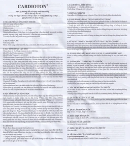 Thuốc Cardioton Lipa Pharma điều trị suy tim, tăng huyết áp, bổ sung năng lượng (6 vỉ x 10 viên) 