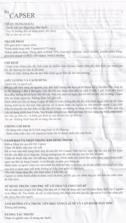 Thuốc Capser Help giảm đau thần kinh do Herpes Zoster và đau dây thần kinh do đái tháo đường (100g)