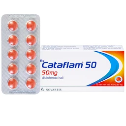 Thuốc Cataflam 50 Novartis điều trị đau sau chấn thương, viêm và sưng do bong gân (1 vỉ x 10 viên)