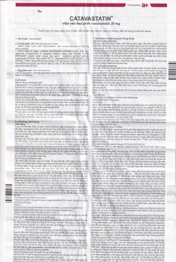 Thuốc Catavastatin 20mg Antibiotice điều trị tăng cholesterol máu và phòng ngừa biến cố tim mạch (3 vỉ x 10 viên)