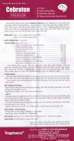 Viên hỗ trợ hoạt huyết Cebraton Premium Traphaco (30 viên)