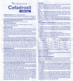 Thuốc Cefadroxil 500mg Domesco điều trị nhiễm khuẩn (2 vỉ x 10 viên)