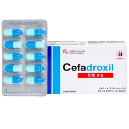 Thuốc Cefadroxil 500mg Domesco điều trị nhiễm khuẩn (2 vỉ x 10 viên) 1