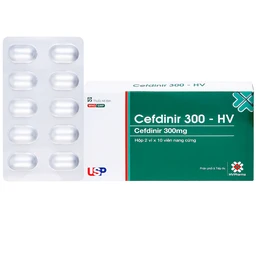 Thuốc Cefdinir 300 - HV USP điều trị nhiễm khuẩn (2 vỉ x 10 viên) 1