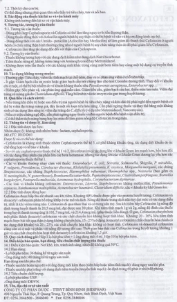 Bột pha tiêm Cefotaxone 1g Bidiphar điều trị các bệnh nhiễm khuẩn nặng (10 lọ)