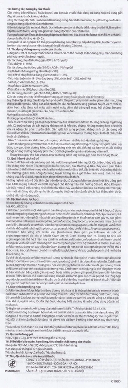 Cốm pha hỗn dịch uống Cefriven 50 điều trị nhiễm khuẩn đường hô hấp, nhiễm khuẩn da, viêm họng, viêm amidan (21 gói x 0.5g)