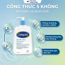 Sữa rửa mặt dịu nhẹ Cetaphil Gentle Skin Cleanser bổ sung độ ẩm dành cho mọi loại da (473ml) 4