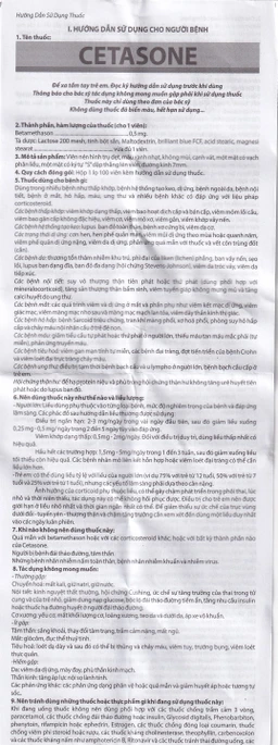 Thuốc Cetasone 0.5mg Pharbaco điều trị thấp khớp, bệnh hệ thống tạo keo (100 viên)