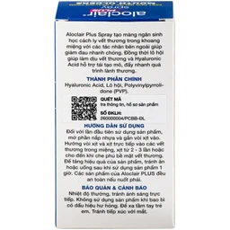 Chai xịt nhiệt miệng, tay chân miệng Aloclair Plus 15ml hỗ trợ điều trị các vết thương trong khoang miệng 3