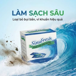Muối rửa mũi xoang Sinufresh Cát Linh (50 gói) giúp làm sạch, giảm ngạt mũi, sổ mũi