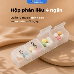 Hộp phân liều ngày 4 ngăn dài, nhỏ gọn, tiện dụng 2
