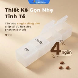 Hộp phân liều ngày 4 ngăn dài, nhỏ gọn, tiện dụng 4