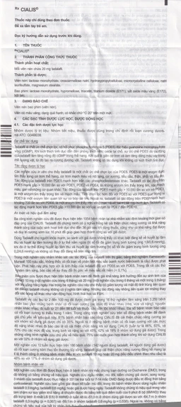 Thuốc Cialis Lilly điều trị rối loạn cương dương (1 vỉ x 2 viên)