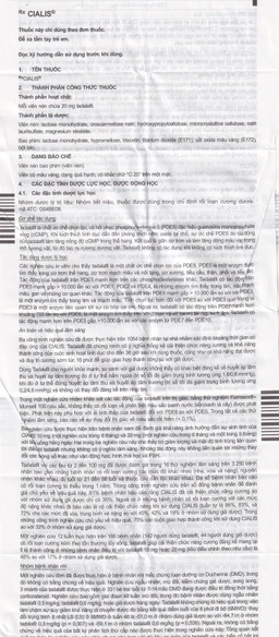 Thuốc Cialis Lilly điều trị rối loạn cương dương (1 vỉ x 2 viên)
