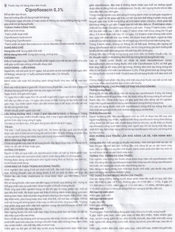 Thuốc nhỏ mắt Ciprofloxacin 0.3% Dược 3-2 điều trị loét giác mạc (5ml)