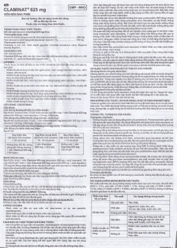Thuốc Claminat 625mg Imexpharm điều trị nhiễm trùng (2 vỉ x 7 viên)