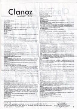Thuốc Clanoz 10MG Dhg Pharma điều trị viêm mũi dị ứng, mè đay (10 vỉ x 10 viên)