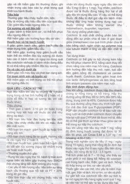 Thuốc Colchicine Capel 1mg Mayoly Spindler phòng ngừa và điều trị cơn gút cấp (20 viên)