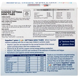 Cốm bổ sung các vitamin, giúp tăng cường sức đề kháng cho trẻ Doppelherz Aktiv Kinder Optima Mini-Tabs (20 gói x 30g)