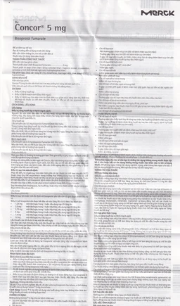 Thuốc Concor 5mg Merck điều trị tăng huyết áp, đau thắt ngực (3 vỉ x 10 viên)