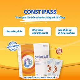 Bột nhuận tràng Constipass Wellcare (20 gói x 6.65g) cải thiện tình trạng táo bón cho người lớn và trẻ em