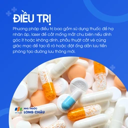 Điều trị cườm nước gồm dùng thuốc hạ nhãn áp, laser cắt mống mắt, hoặc phẫu thuật tạo đường dẫn lưu