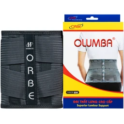 Đai thắt lưng Olumba Orbe size M màu ghi hỗ trợ giảm đau, cố định cột sống 1