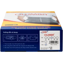 Đai thắt lưng Olumba Orbe size L màu ghi hỗ trợ giảm đau, cố định cột sống 10