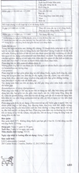 Thuốc mỡ Daivobet LEO điều trị bệnh vảy nến mảng mạn tính (15g)