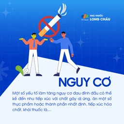 Nguy cơ đau đỉnh đầu tăng khi tiếp xúc với chất gây dị ứng, hóa chất, một số thực phẩm hoặc khói thuốc lá