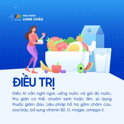 Điều trị đau đỉnh đầu cần nghỉ ngơi, uống nước, thư giãn, chườm lạnh, dùng thuốc và hỗ trợ bằng vitamin, châm cứu, xoa bóp