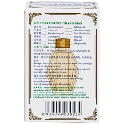 Dầu gió Song Thập Peppermint oil 5ml Hong Kong Zung Seon
