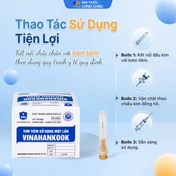 Đầu kim 26G Vinahankook vô trùng, dùng một lần (100 cái) 7