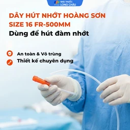 Dây hút nhớt Hoàng Sơn size 16 FR-500mm dùng hút dịch đờm trong khoang mũi, miệng, họng 3