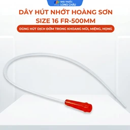 Dây hút nhớt Hoàng Sơn size 16 FR-500mm dùng hút dịch đờm trong khoang mũi, miệng, họng 2