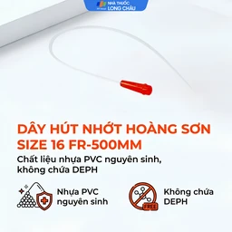 Dây hút nhớt Hoàng Sơn size 16 FR-500mm dùng hút dịch đờm trong khoang mũi, miệng, họng 4