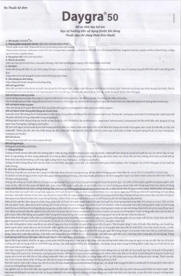 Thuốc Daygra 50 Abbott điều trị rối loạn cương dương (4 viên)