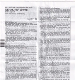 Thuốc Depakine 200mg Sanofi điều trị động kinh (40 viên)