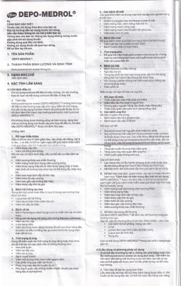 Thuốc tiêm Depo Medrol 40mg Pfizer chống viêm và điều trị các rối loạn về máu, ung thư (1 lọ x 1ml)