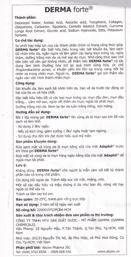 Gel bôi Derma Forte Gamma hỗ trợ cải thiện mụn và vết thâm (15g)