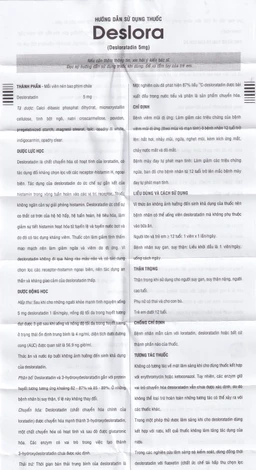 Thuốc Deslora 5mg giảm các triệu chứng dị ứng theo mùa và viêm mũi dị ứng (3 vỉ x 10 viên)