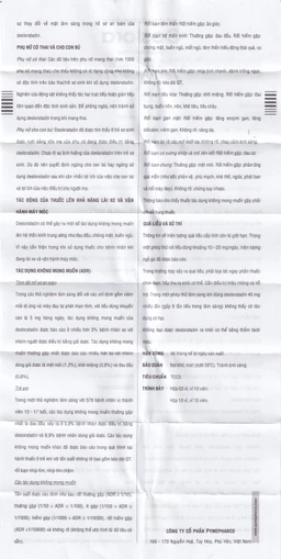 Thuốc Deslora 5mg giảm các triệu chứng dị ứng theo mùa và viêm mũi dị ứng (3 vỉ x 10 viên)